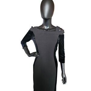 Calvin Klein - Black Off Shoulder Sheath Cocktail/Party Dress
